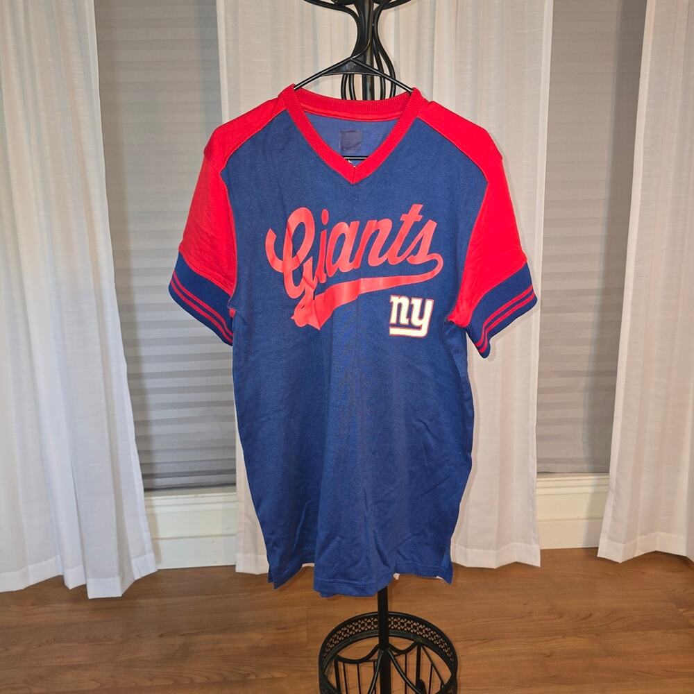 New York Giants Sports Red and Blue Men's Jersey Large EUC NFL